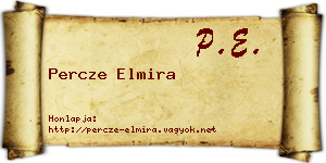 Percze Elmira névjegykártya